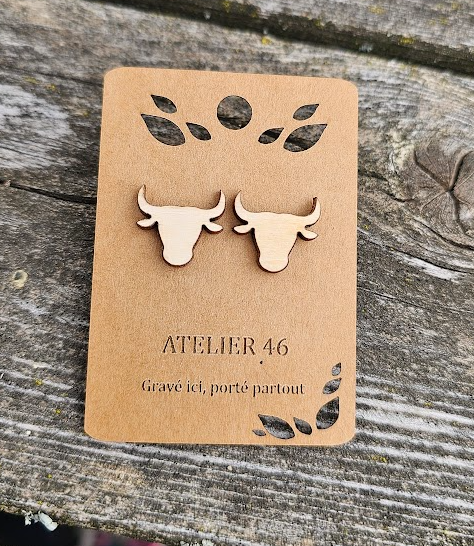 Boucles d'oreilles Stud Taureau