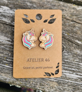 Boucles d'oreilles Stud Licorne
