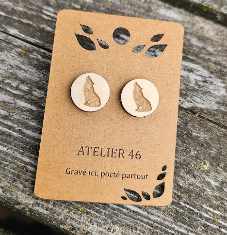 Boucles d'oreilles Stud Loup