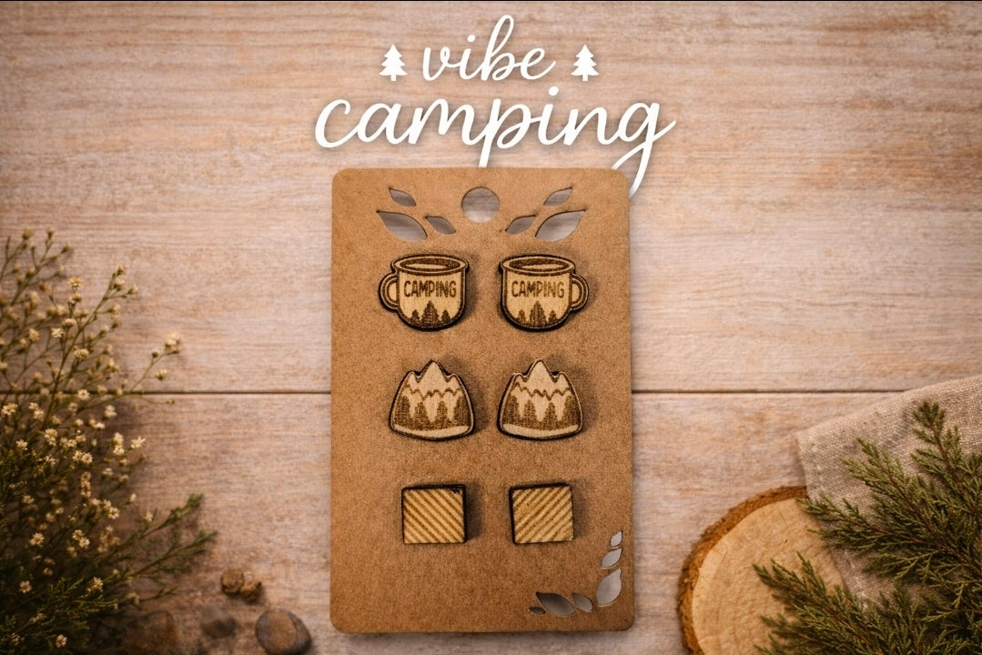 Tasse Camping, Montagne, Carré